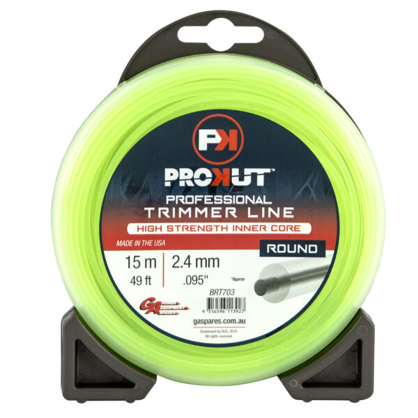 Prokut Trimmer Line  Round Green  .095 2.4MM 49'  15m Teardrop
